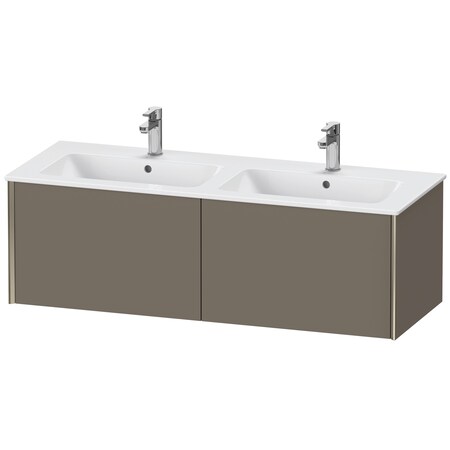 Duravit Xviu Wall-Mounted Vanity Unit Flannel Gray Satin Matt XV40290B190
